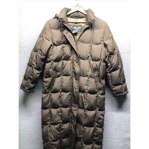 YAYA Women’s Puffer Coat XL Brown 90% Down Full Length Hooded Winter Parka